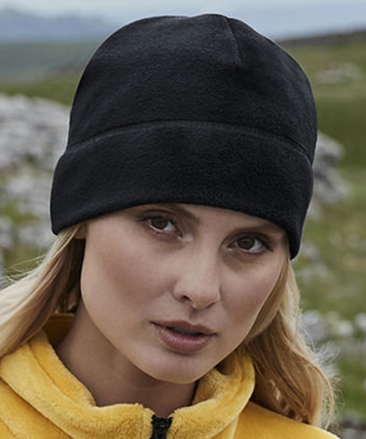 Recycled Fleece Pull-On Beanie – Eco Thermal Outdoor women's Hat