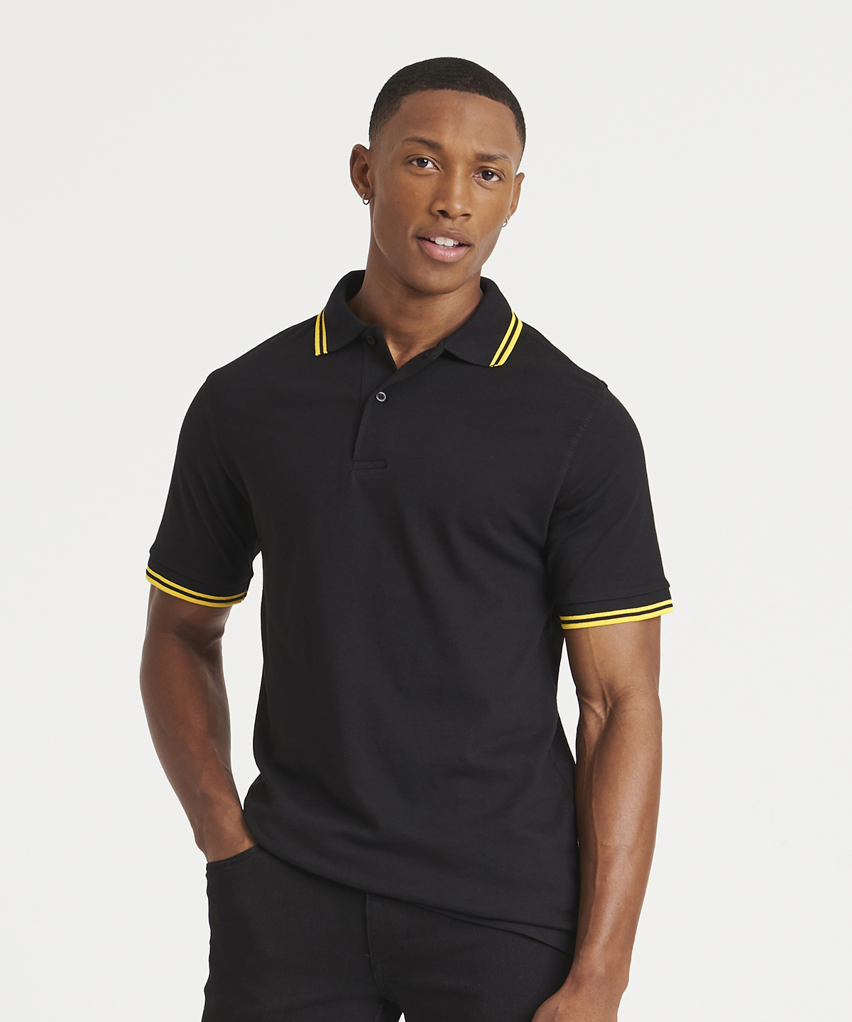 AWDis JP003 Stretch Tipped Polo Shirt – Cotton Elastane Work Polo for Corporate Wear