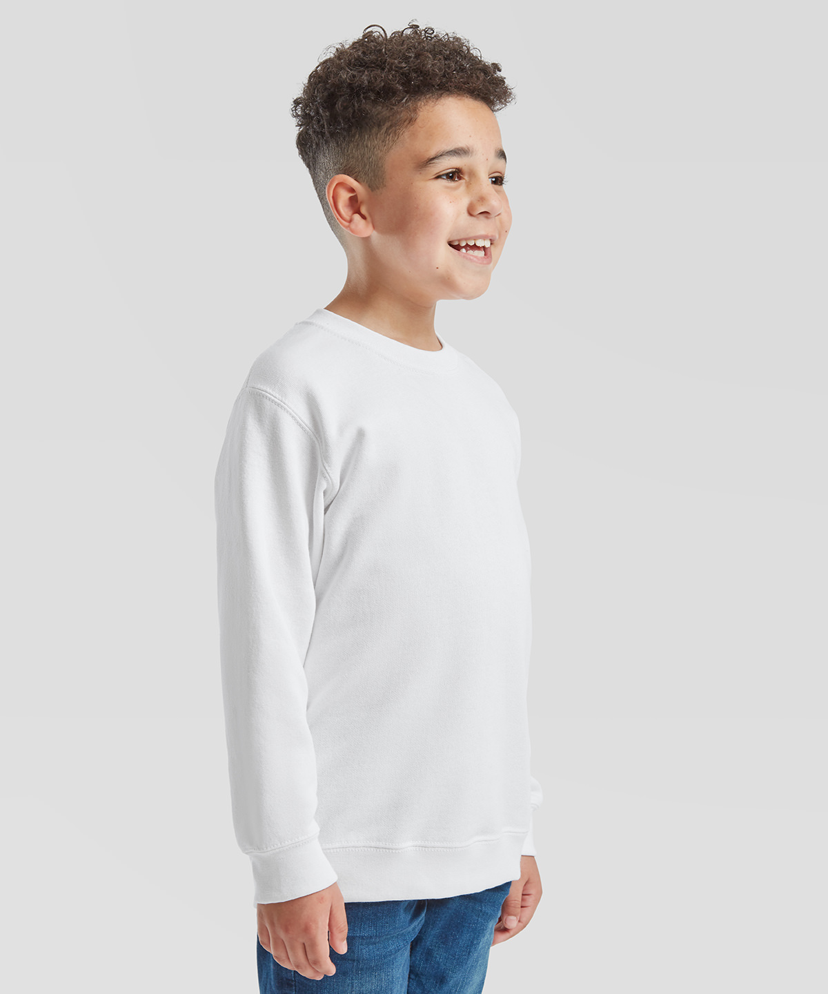 Kids Classic Set-In Sweatshirt – Durable Cotton-Faced School & Teamwear Jumper - Fruit of the Loom SS201