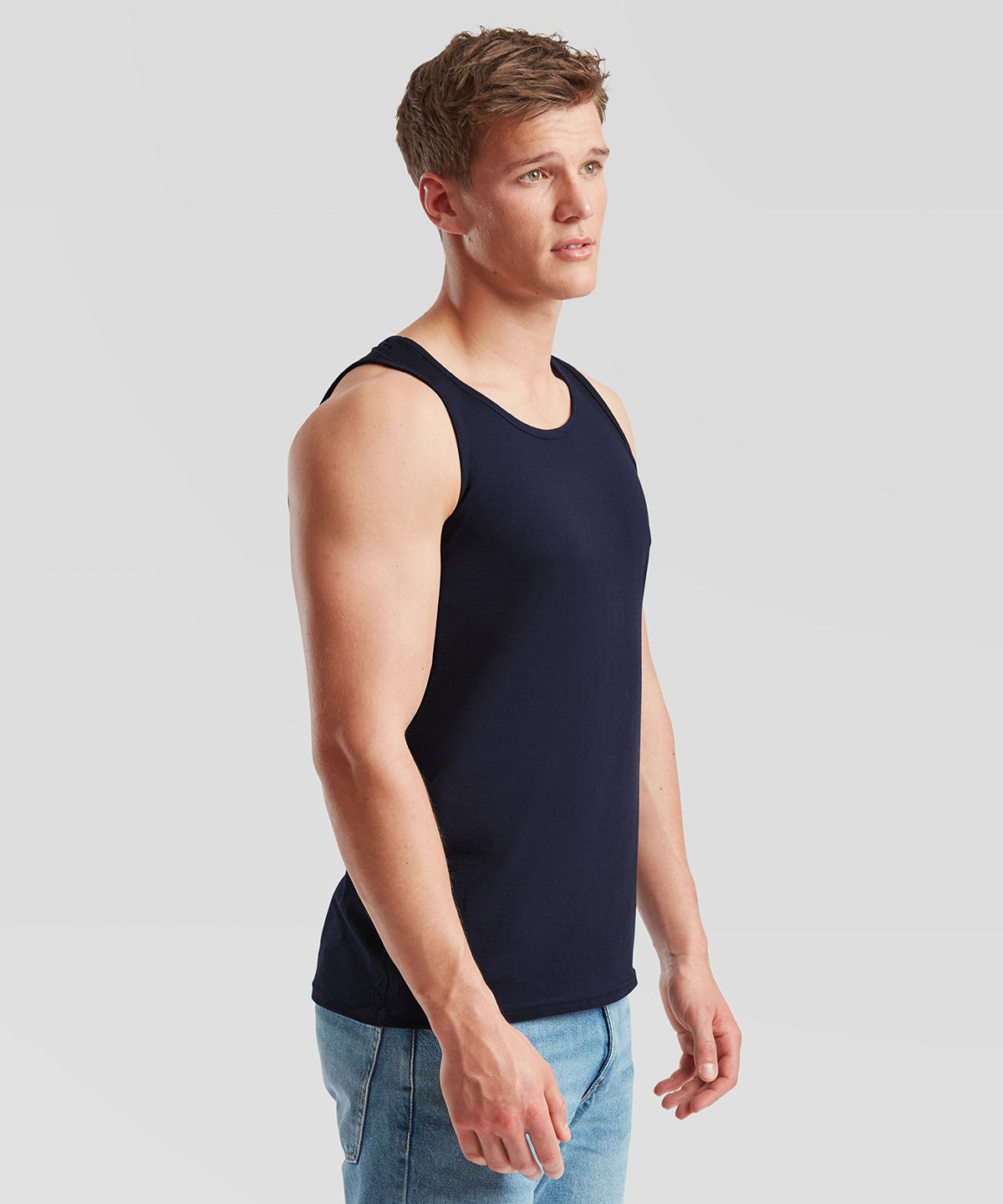 Valueweight Athletic Men's Vest – Classic Cotton Vest for Printing, Gym & Daily wear - Fruit of the Loom SS100