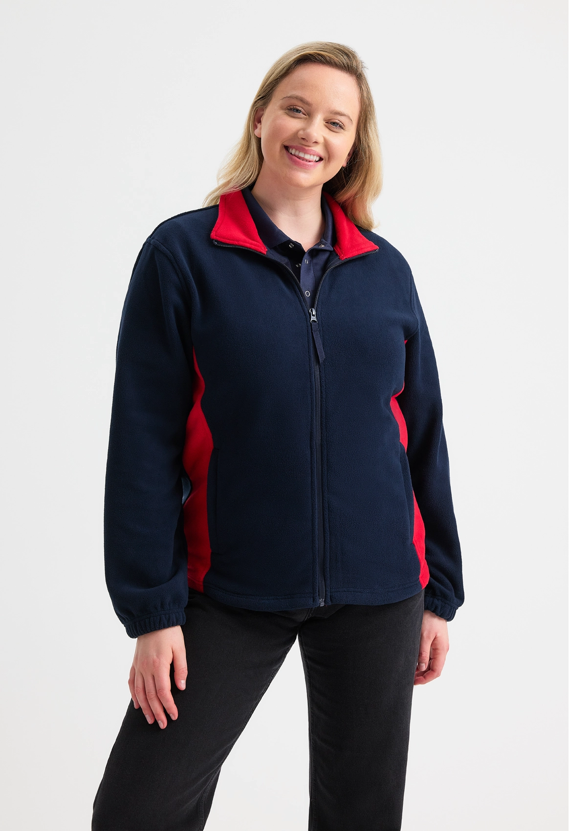 Two Tone Full Zip Fleece Jacket